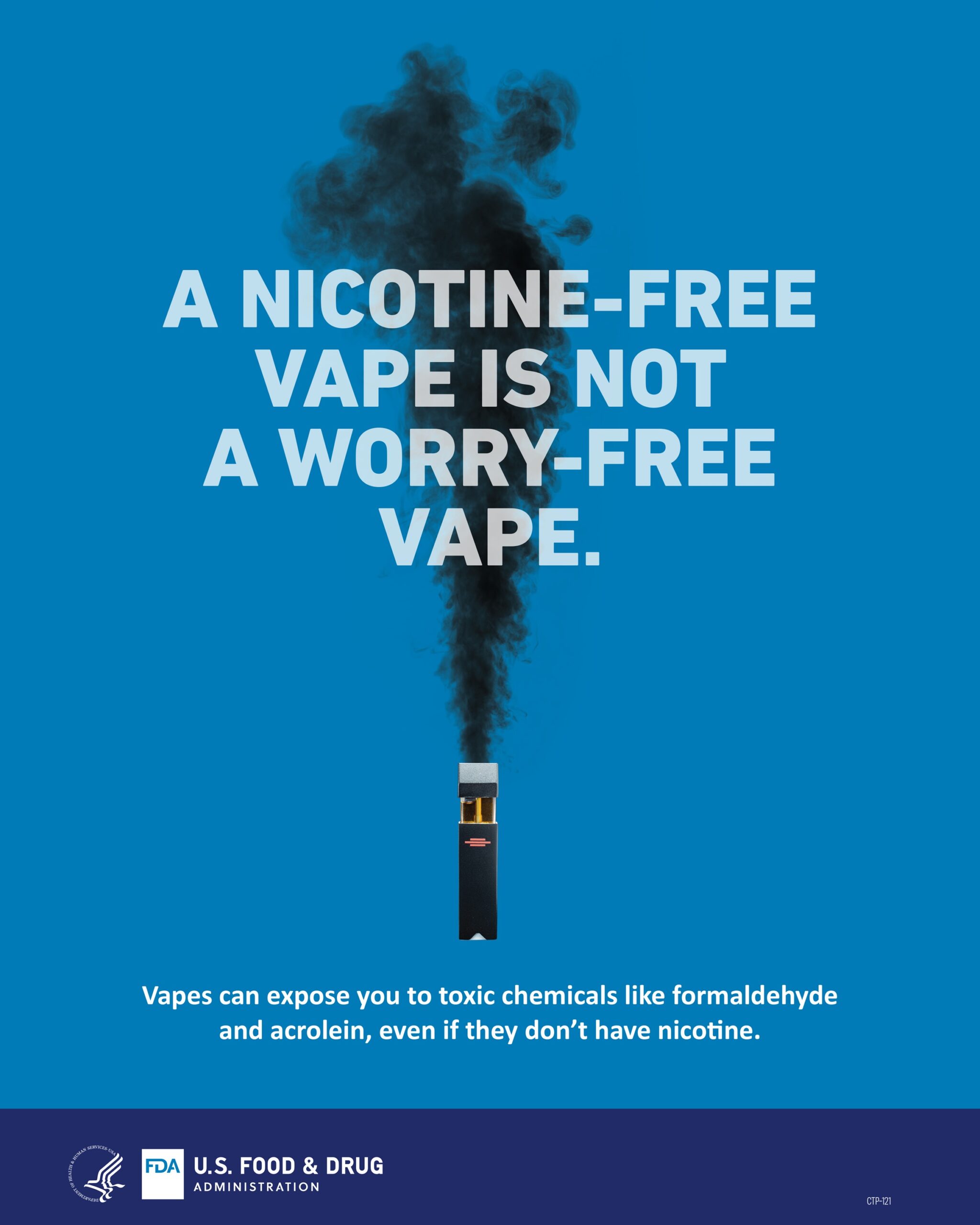 Надпись на фото «Без никотина vape»